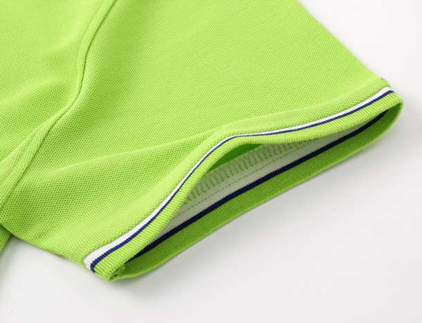 1898號時尚翻領短袖POLO衫定做之成衣袖口邊細節(jié)放大圖